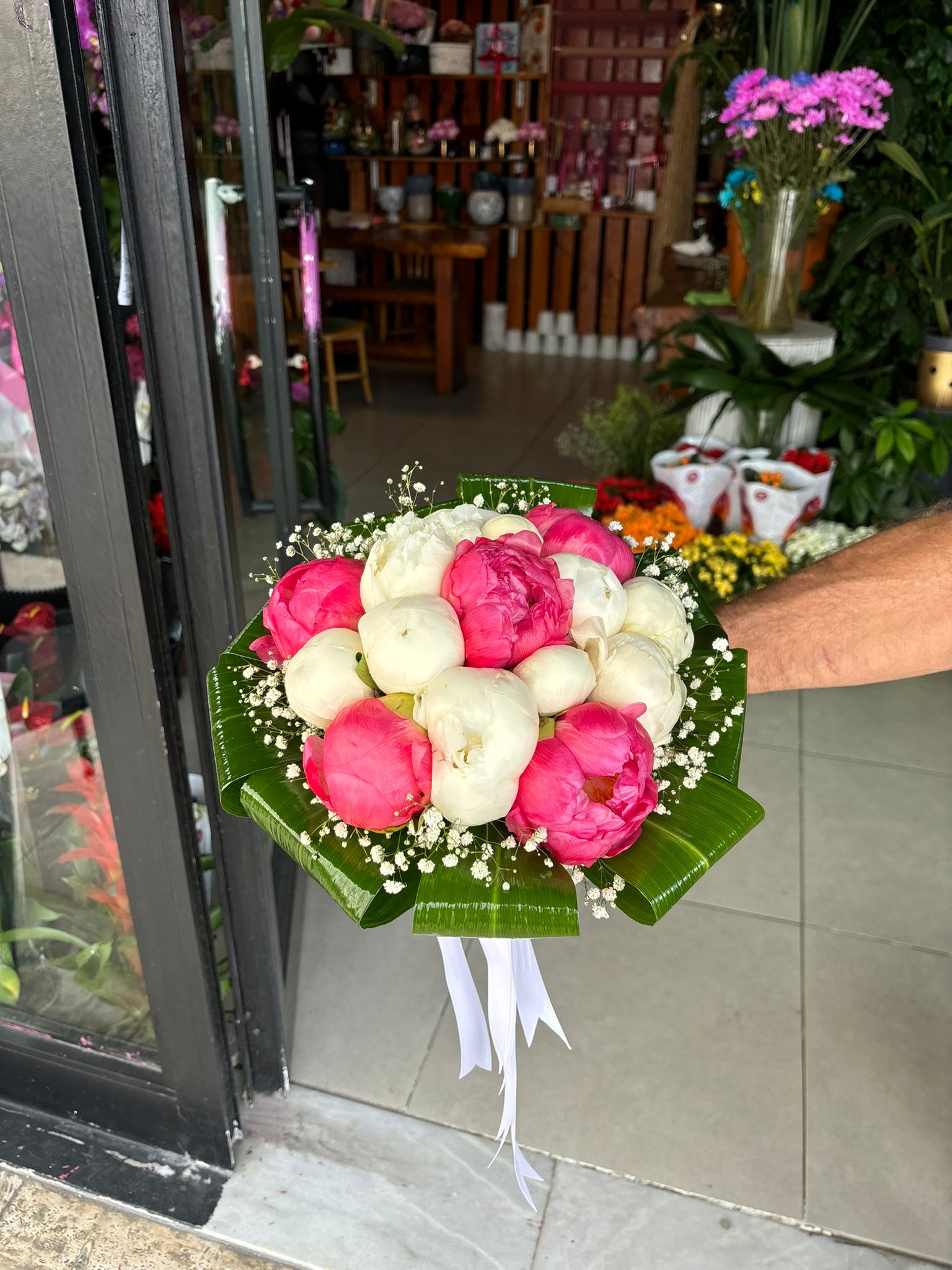 şakayık el buketi (gelin buketi) 